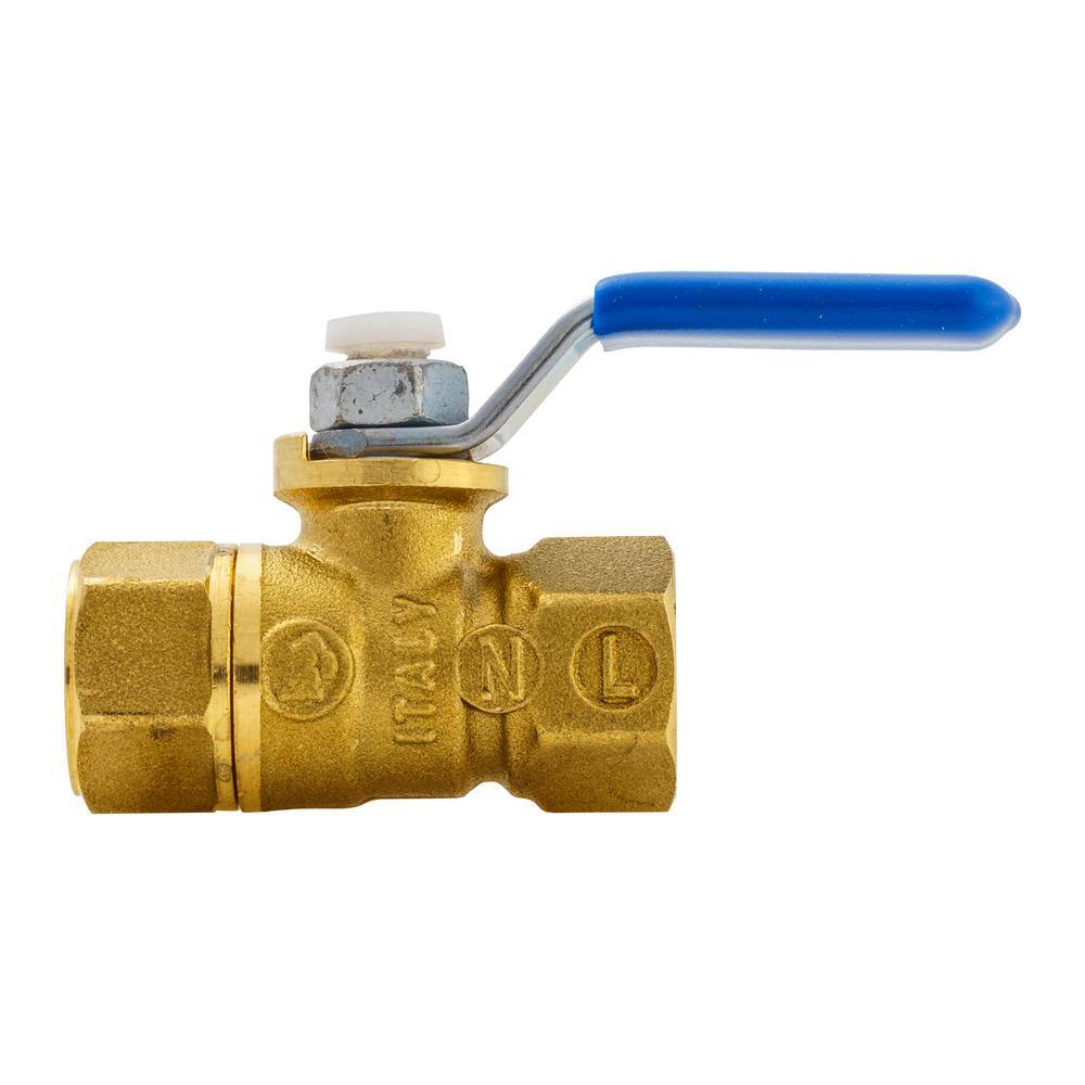 Everbilt 14 in. Brass FPT Full Port Threaded Ball Valve 107-401EB