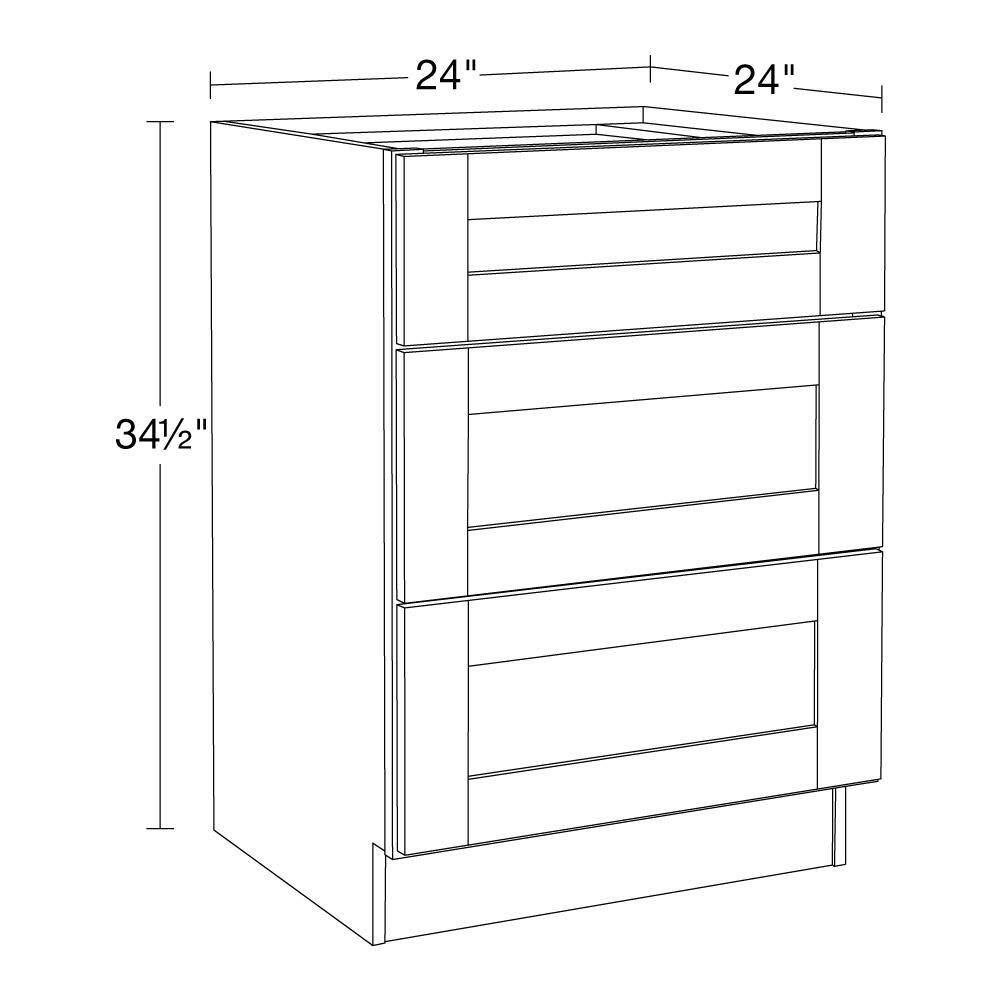 Contractor Express Cabinets Vessel Blue Plywood Shaker Stock Assembled Base Kitchen Cabinet Soft Close Drawer (24 in. x 34.5 in. x 24 in.) BD24-XVB