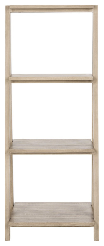 Treena 49 quotRetro Scandinavian Three Tier Shelf Light Grey   Modern   Bookcases   by Virgil Stanis Design  Houzz