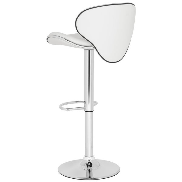 SAFAVIEH Shambi White Adjustable 24-30-inch Swivel Bar Stool - 17.9