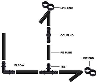 20-Pack - Irrigation Fittings Tee for 1/2