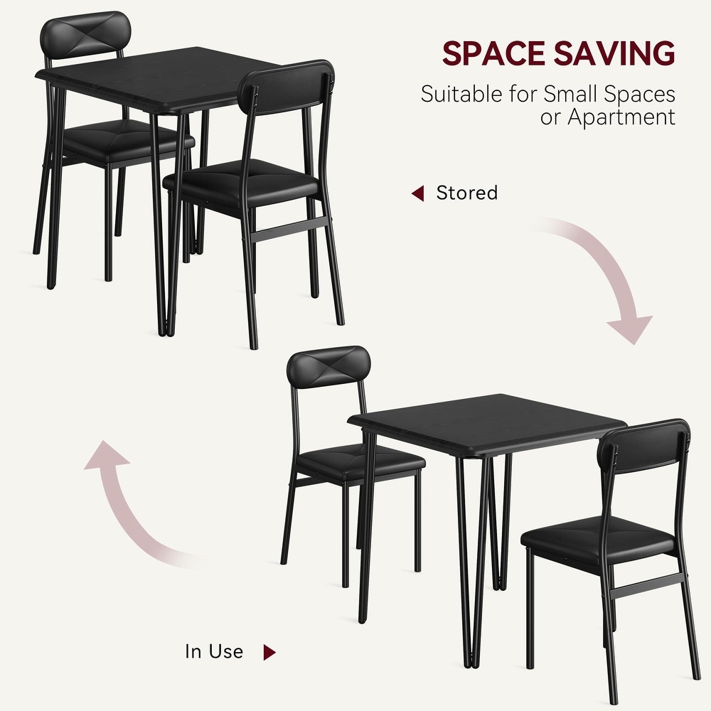 Small Square kitchen Dinner Table Set for 2