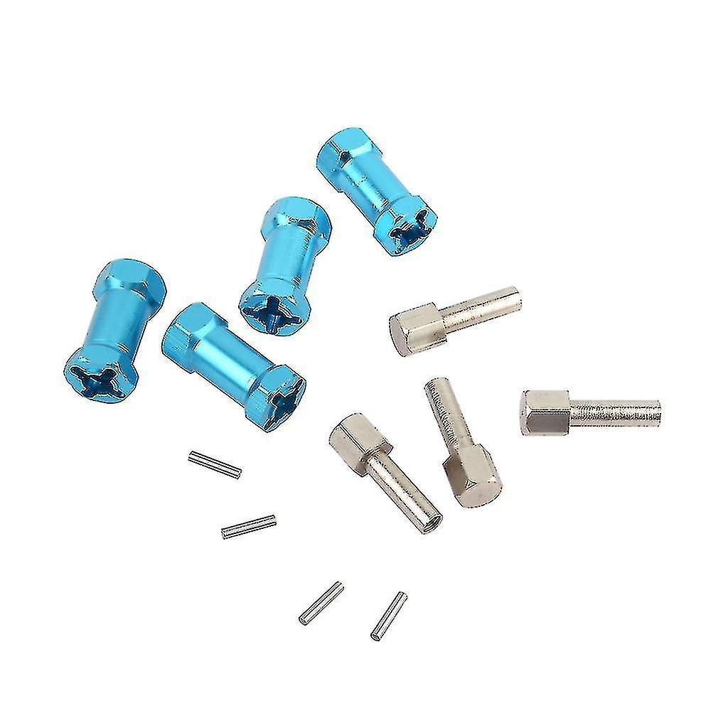 4pcs Aluminum Rc Car 12mm Hex Wheel Hub Drive Adaptor ，blue 25mm