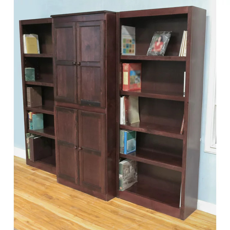 Classic Bookcase  Wide Design With Center Cabinets  ampMultiple Shelves   Transitional   Bookcases   by Decorn  Houzz