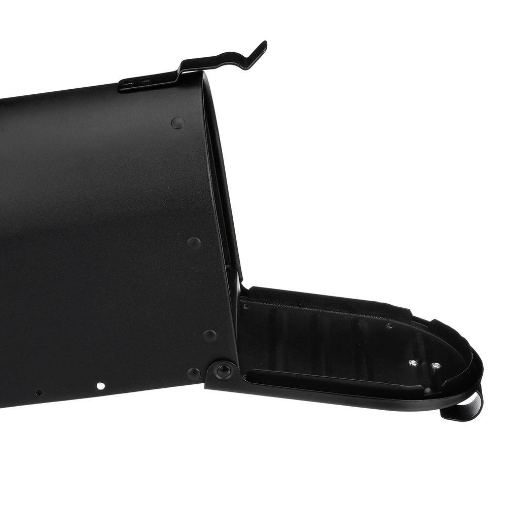 Architectural Mailboxes Admiral Textured Black Medium Aluminum Post Mount Mailbox ADM11BAM