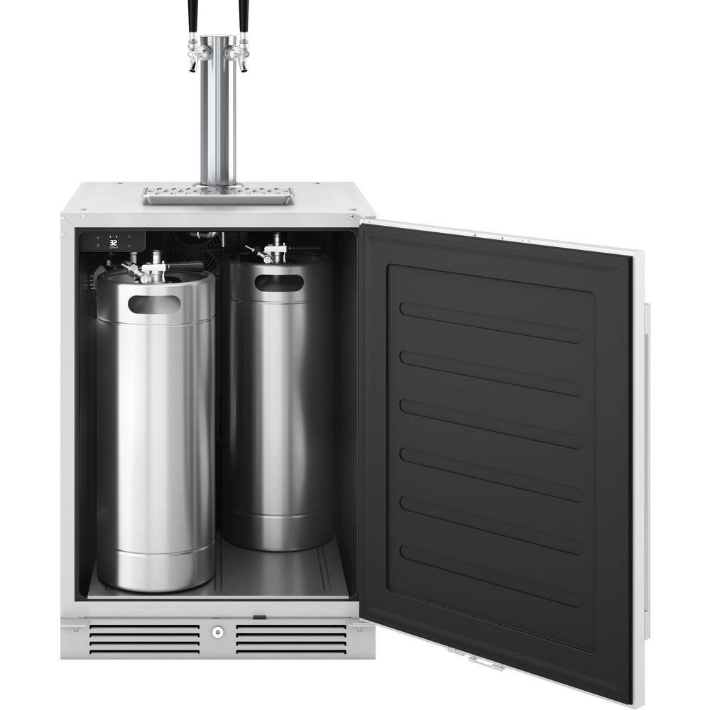 Zephyr Presrv 5.6 cu. ft. Convertible Outdoor Beer Kegerator in Stainless Steel with 107-Can Beverage Storage PRKB24C01AS-OD