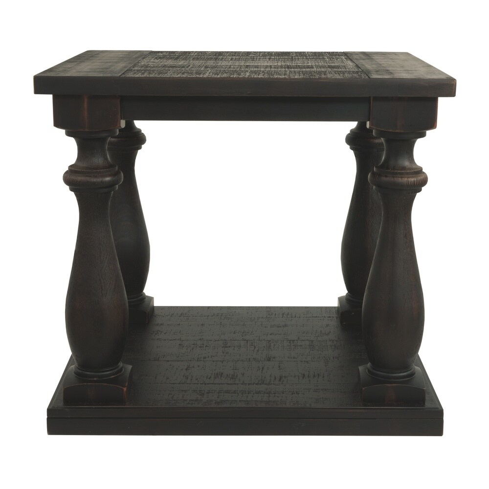 Mallacar Rectangular End Table   Black