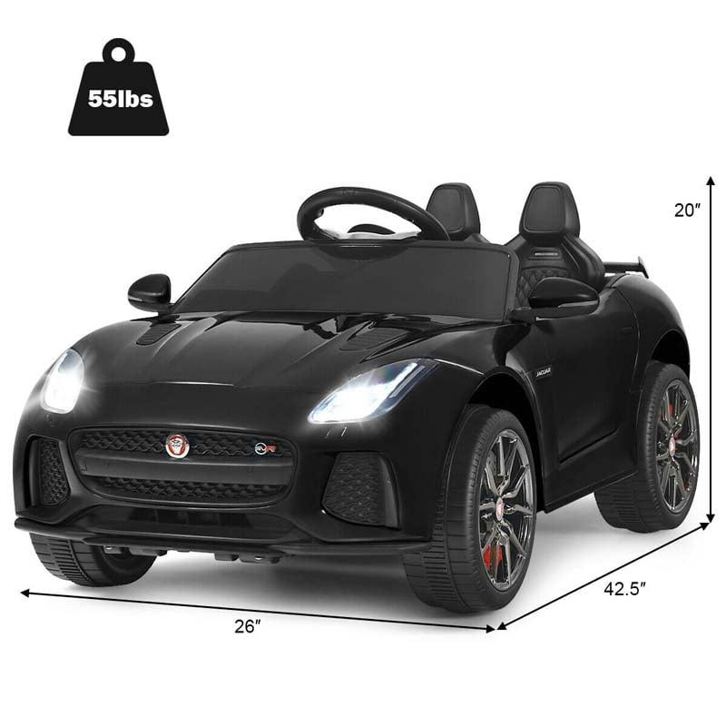 12V Jaguar F-Type SVR Licensed Kids Ride On Car, Battery Powered Riding Toy Car with Remote Control