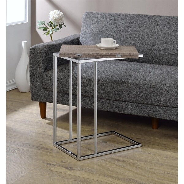 Side Table， Coffee Table Sofa Table with Folding Extension Table Top