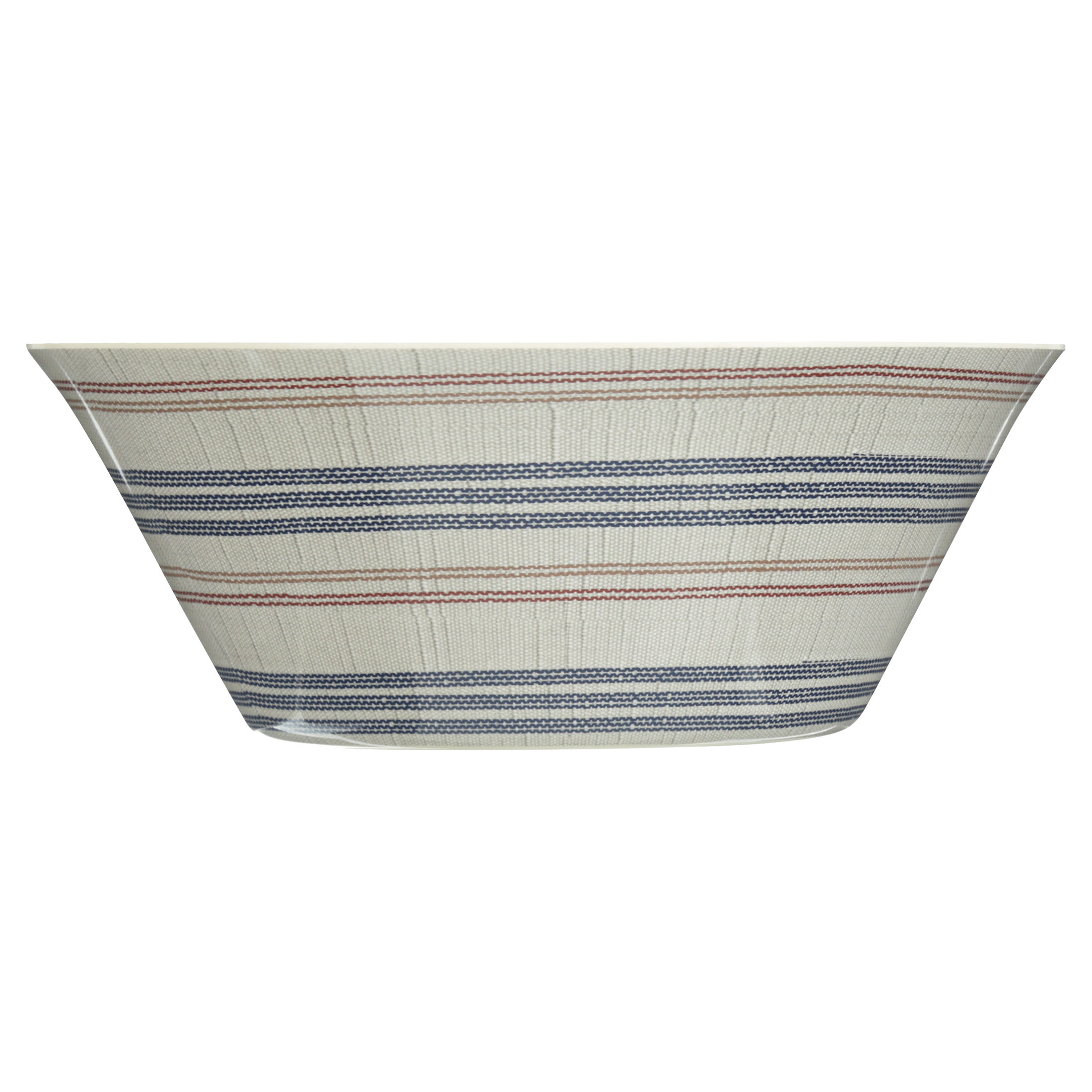 Mainstays Outdoor Melamine Striped Serving Bowl