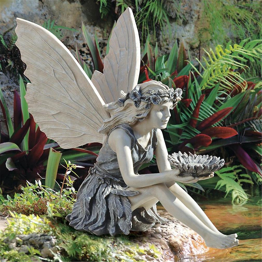 Sitting Fairy Garden Statues Sculptures Outdoor Ornament Crafts