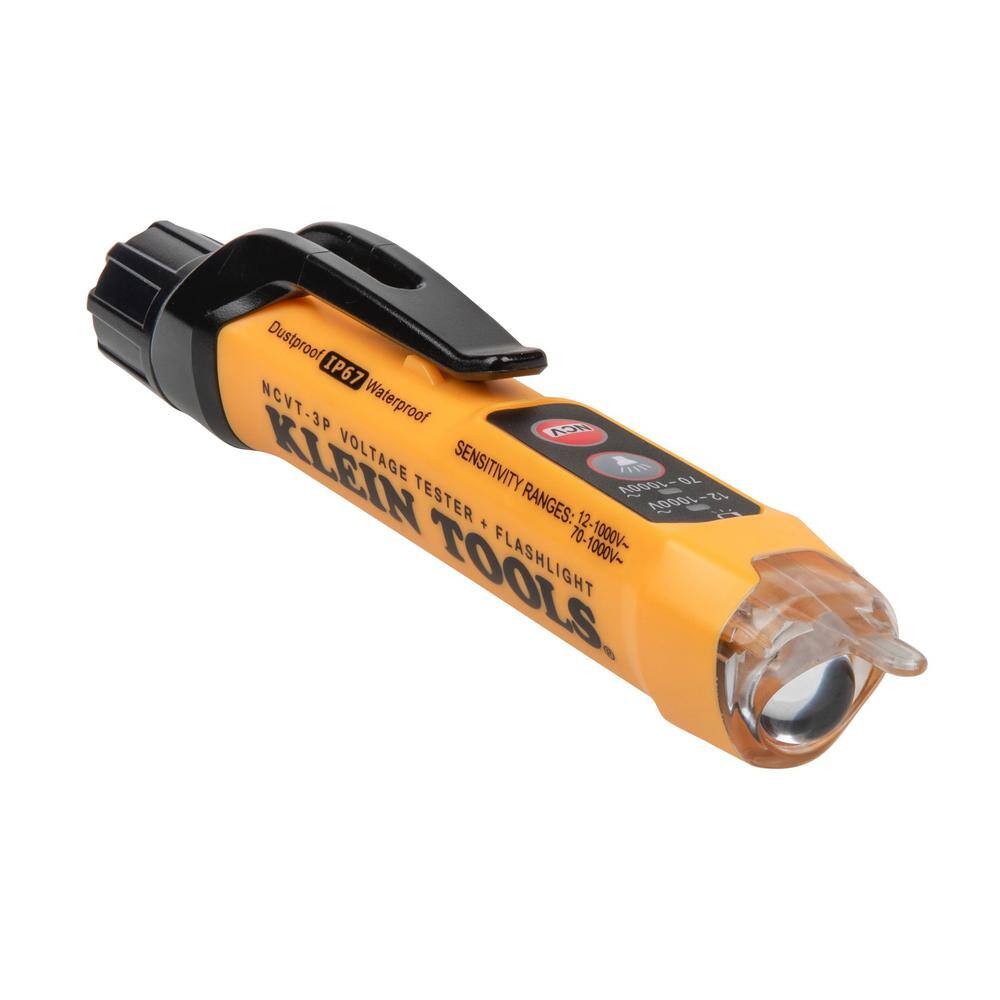 Klein Tools Dual Range Non Contact Voltage Tester with Flashlight 12-1000V AC NCVT-3PR