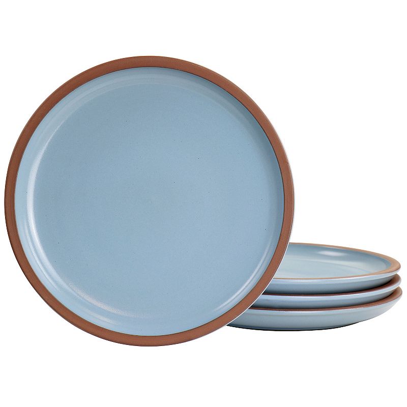 Gibson Elite Dumont 4 Piece Terracotta 10.8in Dinner Plate Set