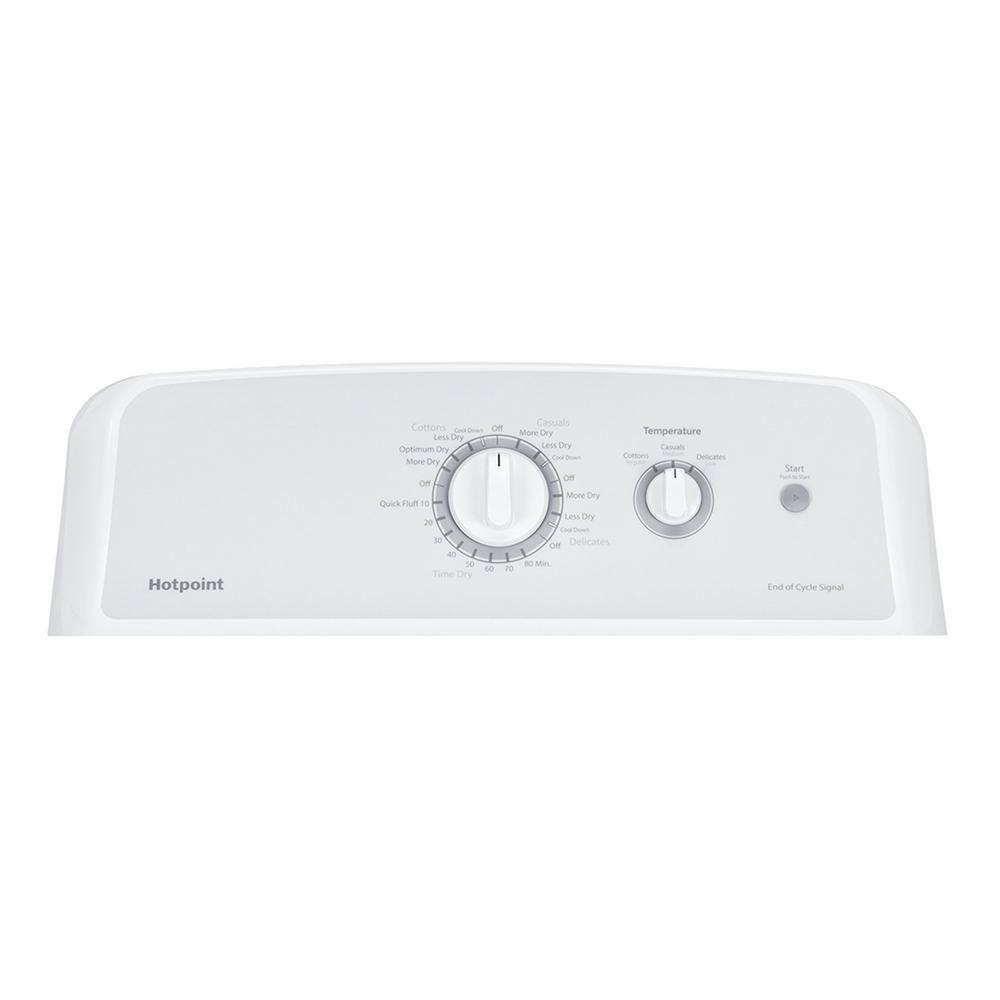 Hotpoint 6.2 cu. ft. Electric Dryer in White with Auto Dry HTX24EASKWS