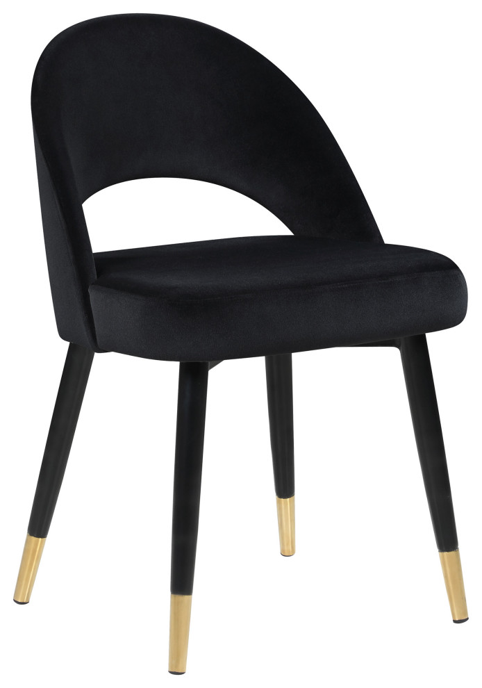 Lindsey Arched Back Upholstered Side Chairs Black  Set of 2   Modern   Dining Chairs   by Modon  Houzz