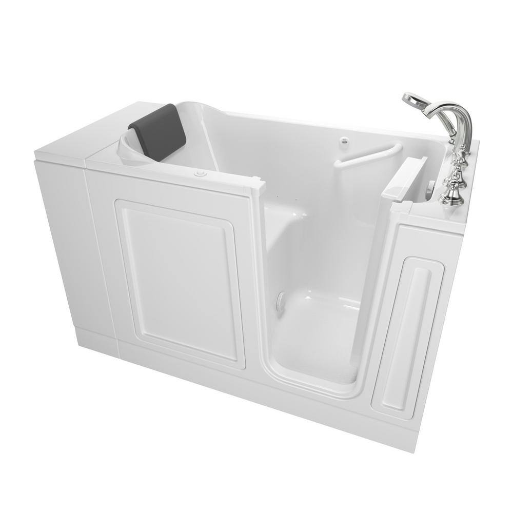 American Standard Acrylic Luxury 48 in. Right Hand Walk-In Air Bathtub in White 2848.119.ARW