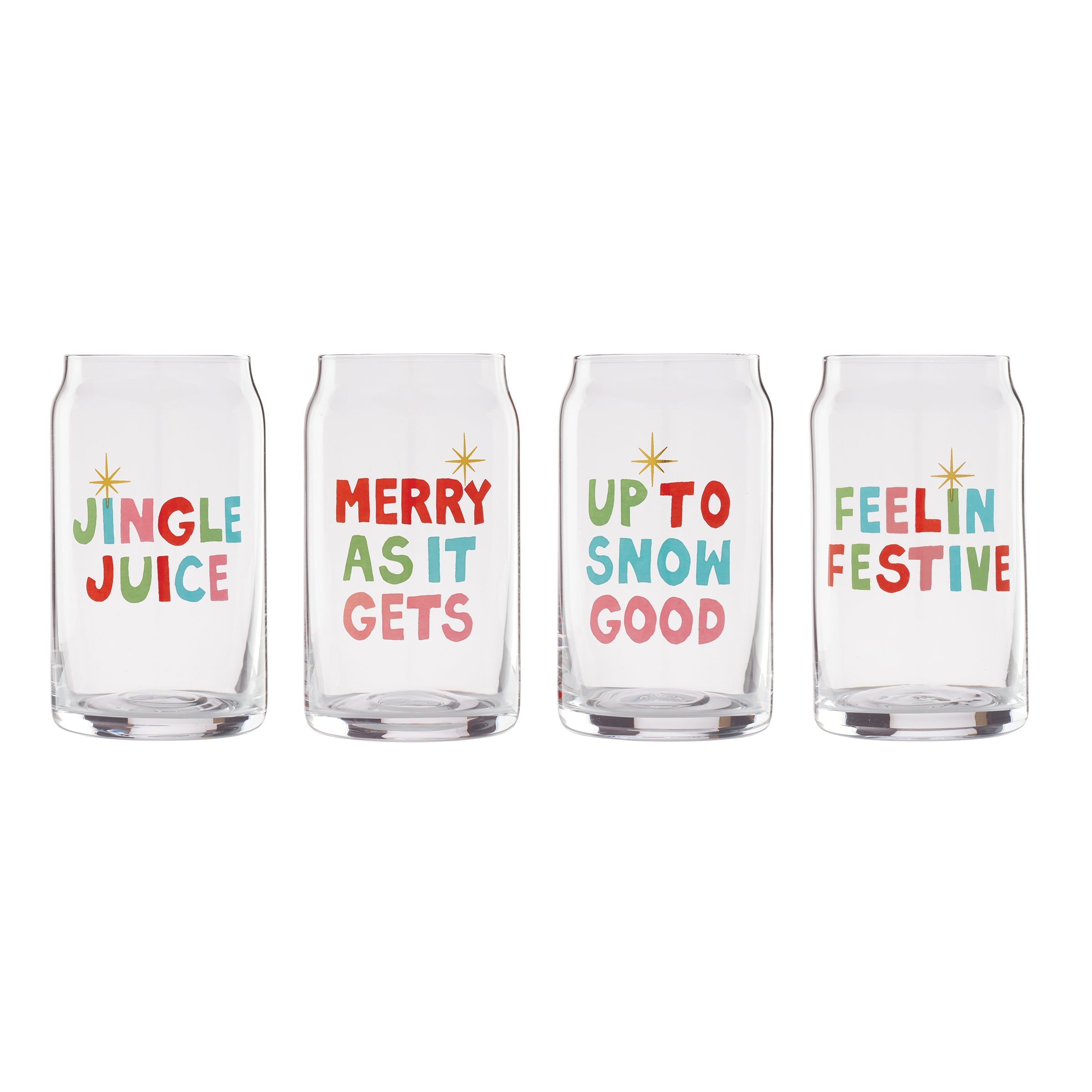 Jingle Juice Cocktail Glasses, Set Of 4