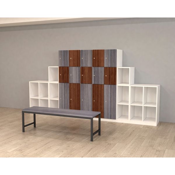 Lorell White Double Cubby Storage Base Adder Unit