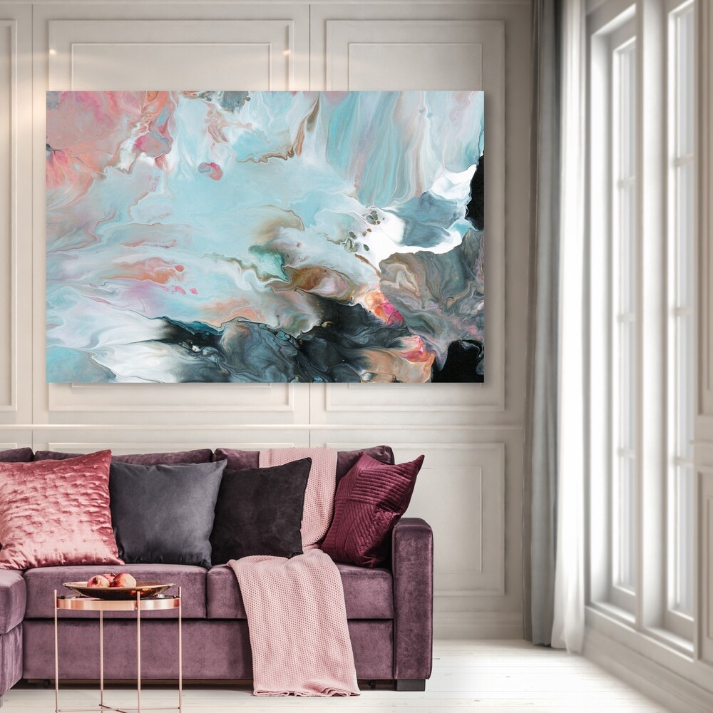 Oliver Gal 'Dreaming in Colors' Abstract Wall Art Canvas Print   Blue  Pink