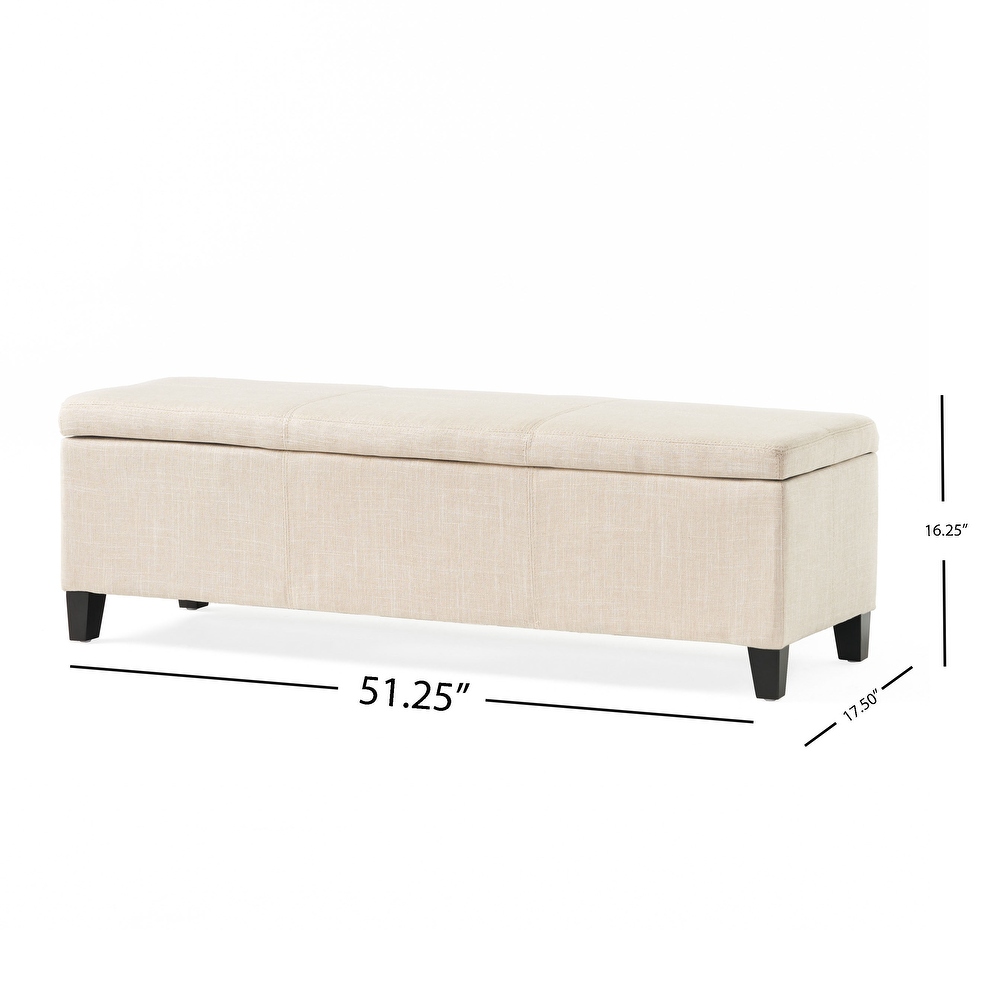 Lucinda Fabric Storage Ottoman Bench by Christopher Knight Home