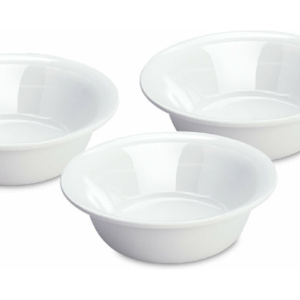 Sterilite 20 Ounce Cereal Soup Bowls Set of 3 Plastic White， 2 Pack