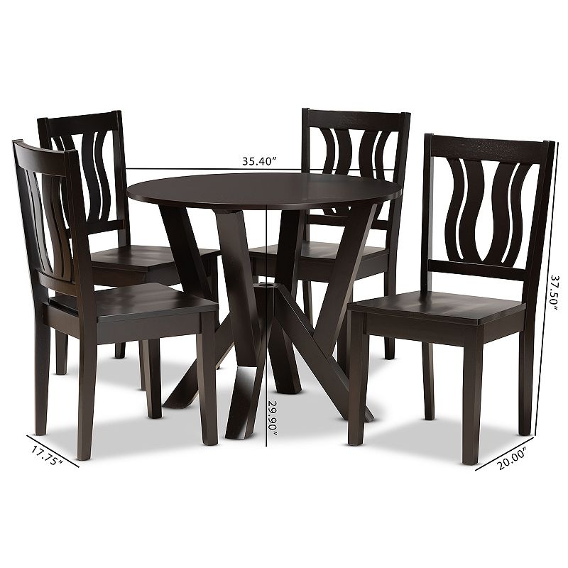 Baxton Studio Noelia Dining 5-piece Set