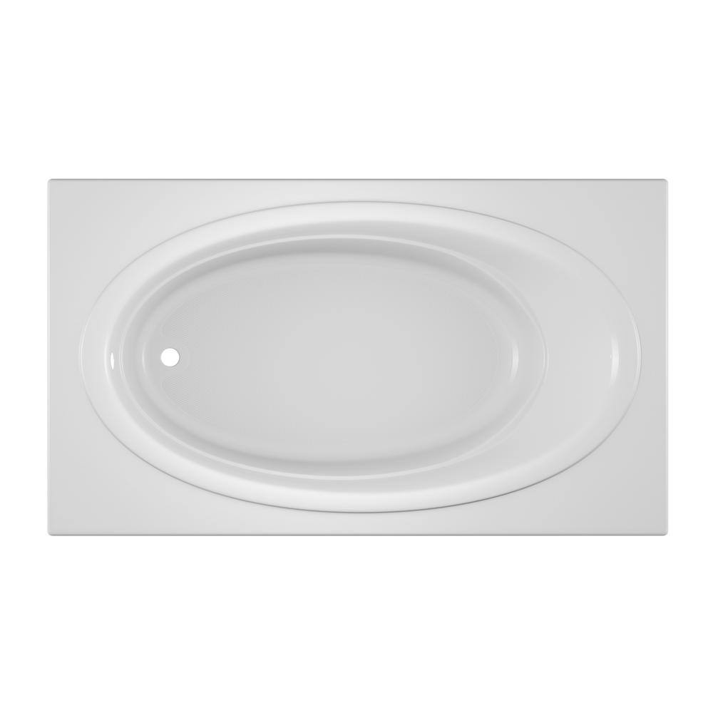 JACUZZI NOVA 72 in. x 42 in. Acrylic Rectangular Drop-in Soaking Non-Whirlpool Bathtub in White NOV7242BUXXXXW