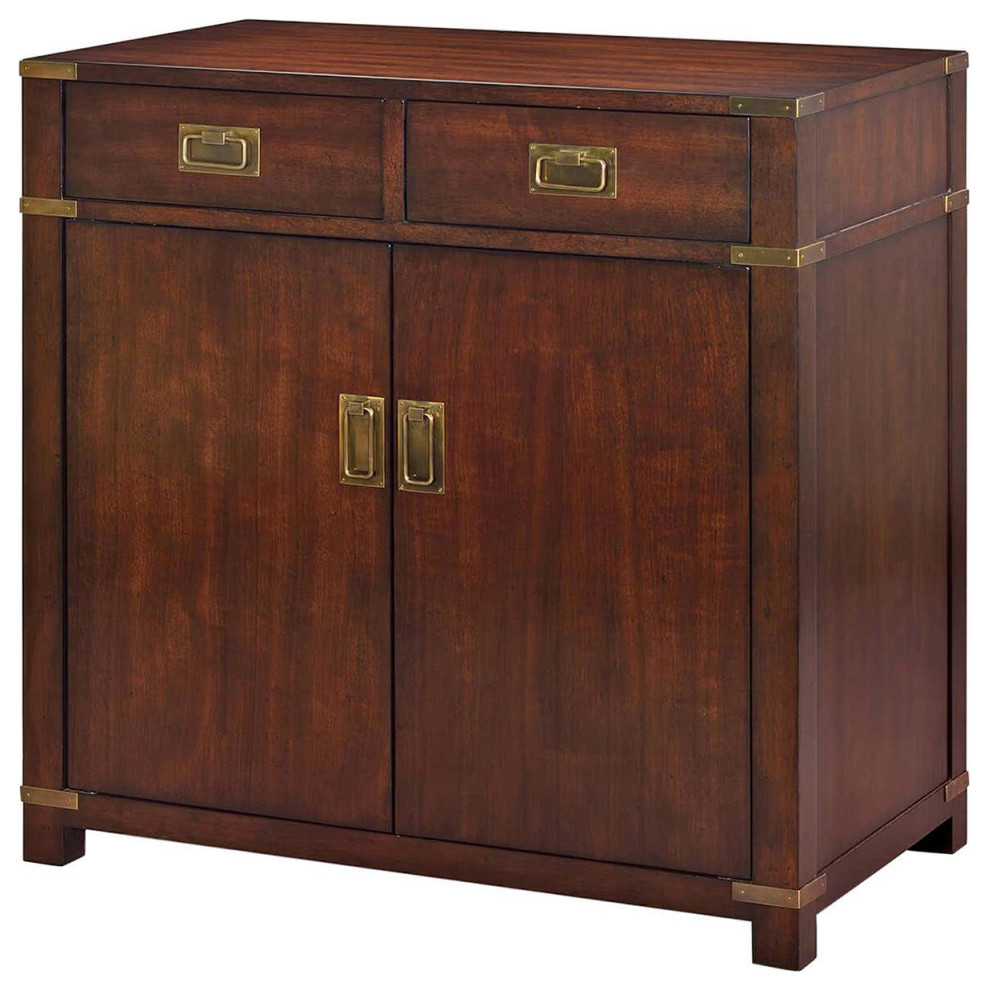 Campaign Style Cabinet Mahogany   Transitional   Accent Chests And Cabinets   by English Georgian America  Houzz