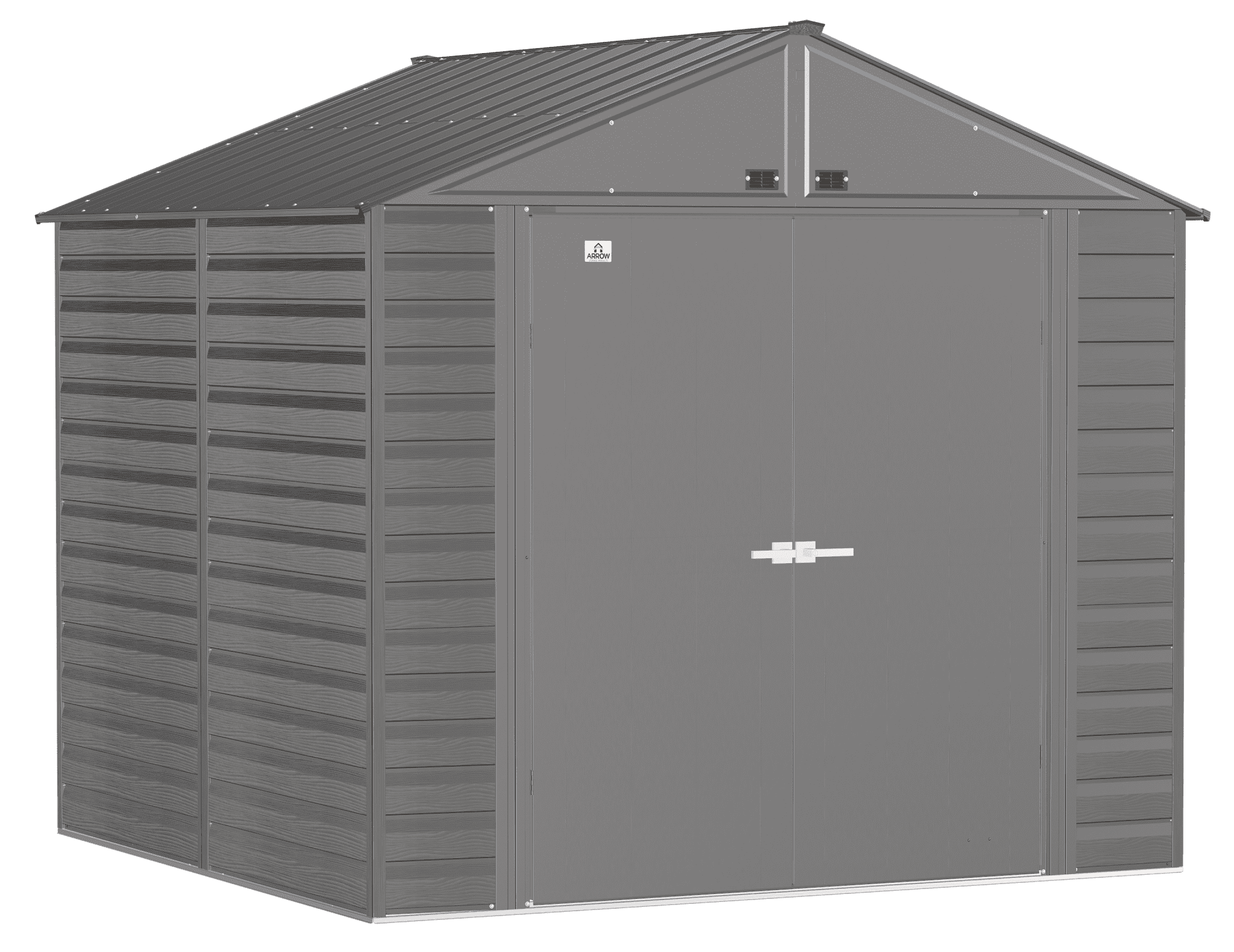 Arrow Select Steel Storage Shed, 8x8, Charcoal