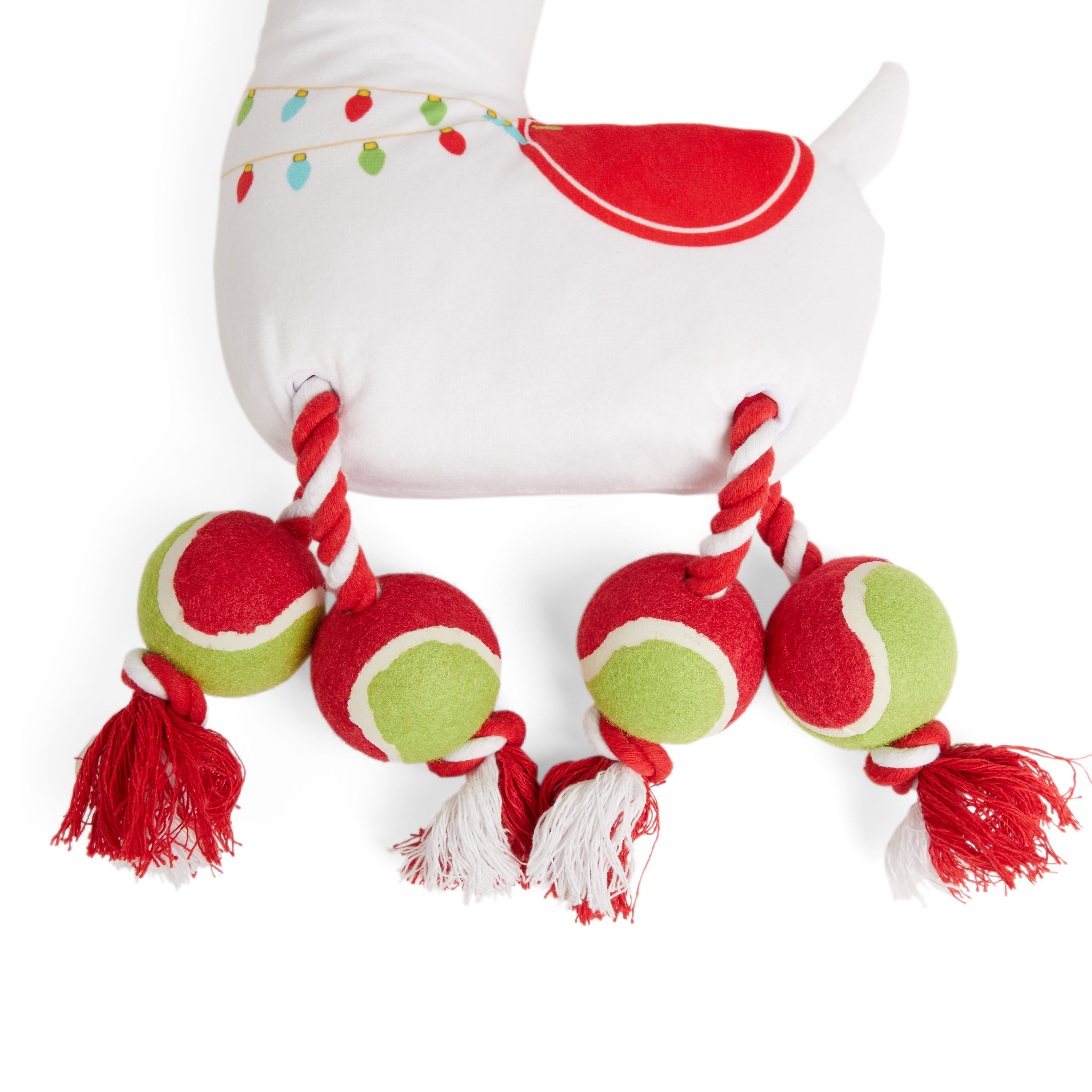 More and Merrier Plush Llama Tennis Ball Dog Toy， Large