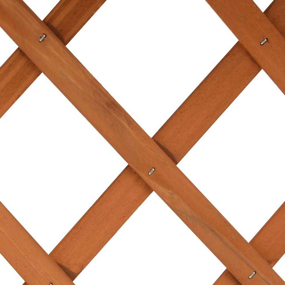 17.7 in. x 11.8 in. x 29.1 in. Solid Fir Wood Garden Trellis Planter Orange H-D0102HHHKE8