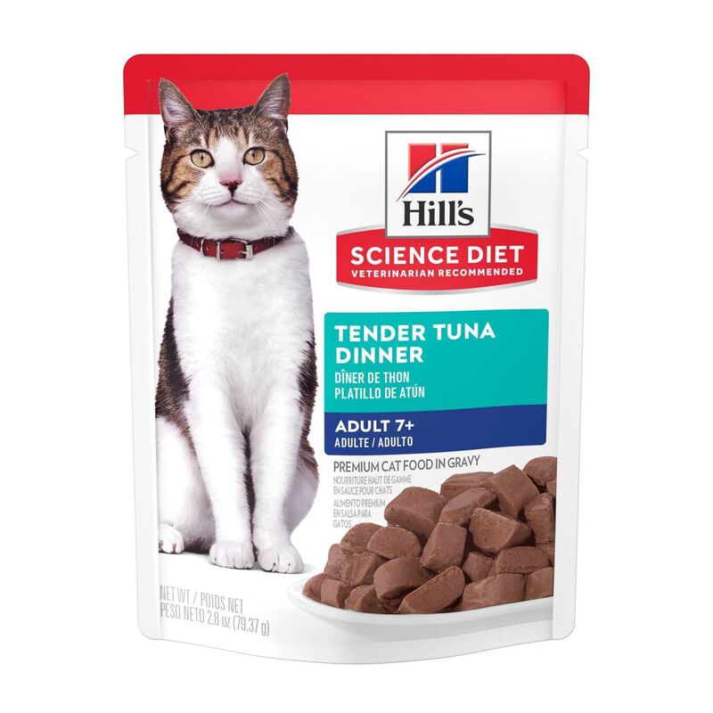 Tender Tuna Dinner Senior Cat Food Pouches 2.8oz-24Pack