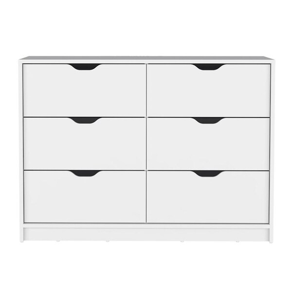 4 Drawers Dresser; 2 Cabinets -White， Suitable for Bedroom， Living Room， Dining Room， Items Storage Helper - - 37776943