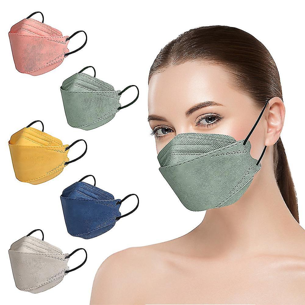 50pcs Kn95 Face Masks Fish Mask Adult Morandi Ffp2 Mask 4 Layer Protective Masks Kf94 Masks