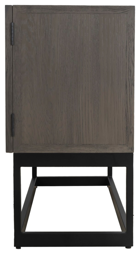 Brisbane 2 Door Cabinet Gray Oak   Industrial   Accent Chests And Cabinets   by Mandalay Home Furnishings  Inc.  Houzz