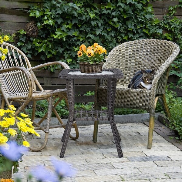 Outdoor Wicker Side Table