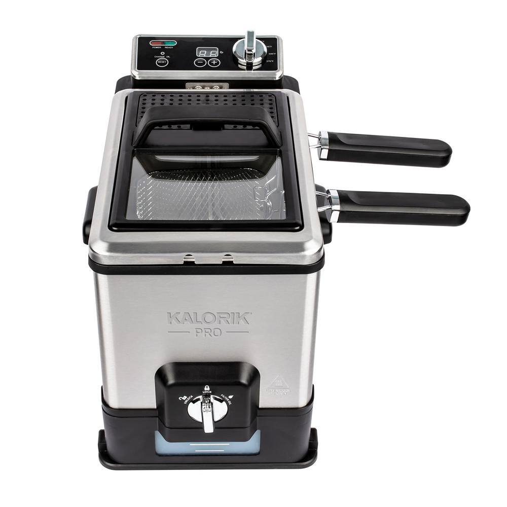 KALORIK 4.2 Qt. SS Digital Deep Fryer with Oil Filtration KPRO FT 42777 SS