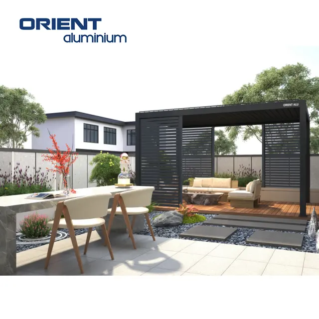 Orient Factory Supply vintage design free standing uv resistance easy assemble outdoor garden pergola