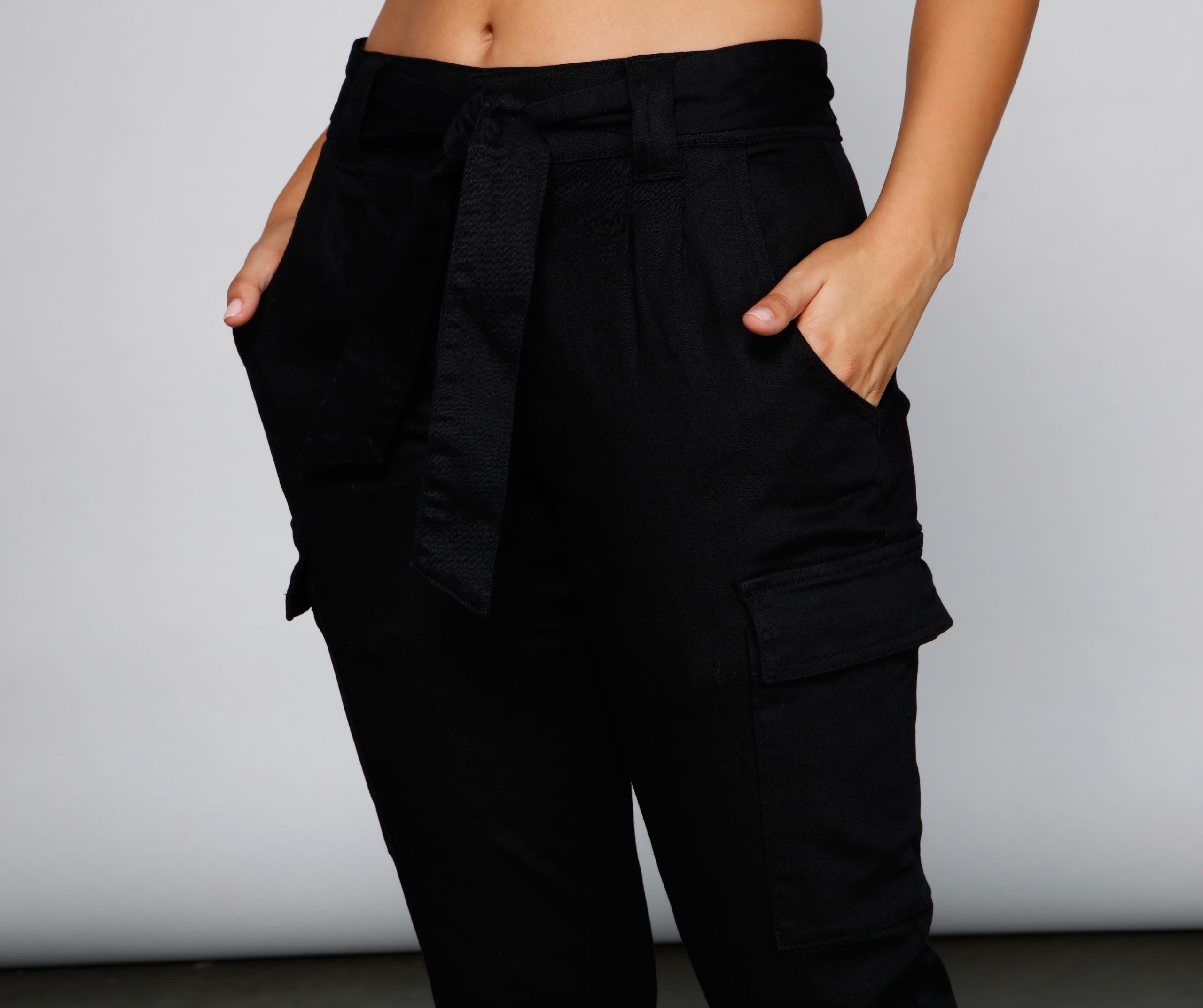 Basic And Chic High Waist Cargo Pants