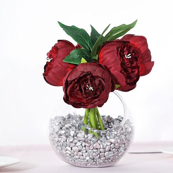 10Inch Silk Artificial Peony Flowers Bouquet