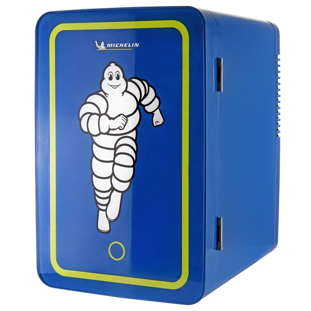 Koolatron 0.21 Cu. Ft. Portable Mini Fridge without Freezer in Blue ACDC LED Lighted Door 6L MICH06