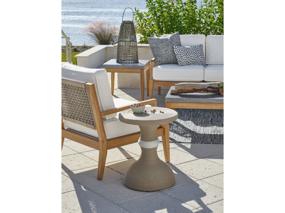 Universal Furniture Coastal Living Outdoor Boden Accent Table   Tan   Beach Style   Outdoor Side Tables   by Unlimited Furniture Group  Houzz