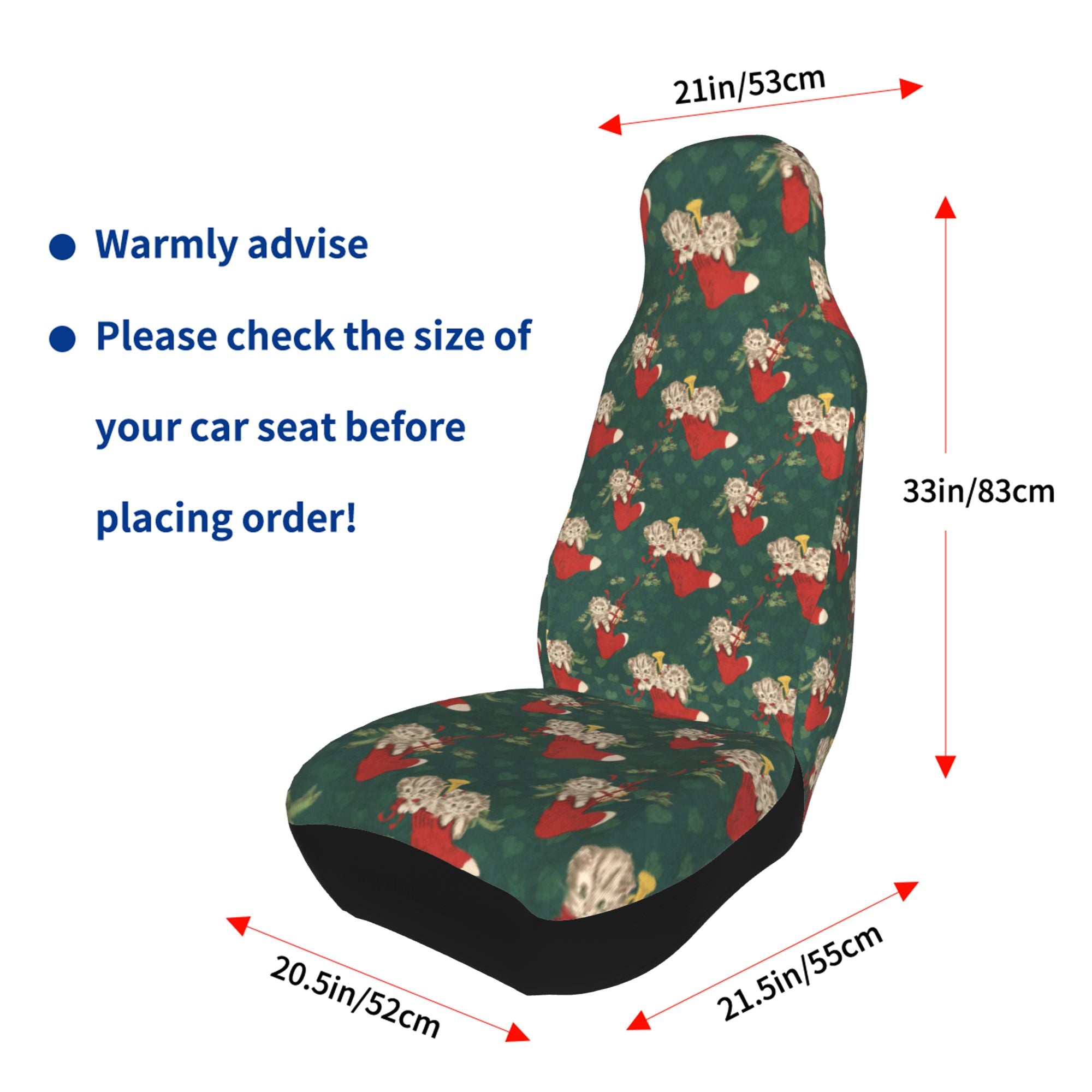 ZICANCN Car Seat Cover Funny Christmas Boots Cats Car Front Seat Covers Protectors ， Automotive Seat Covers for Cars Trucks Suv