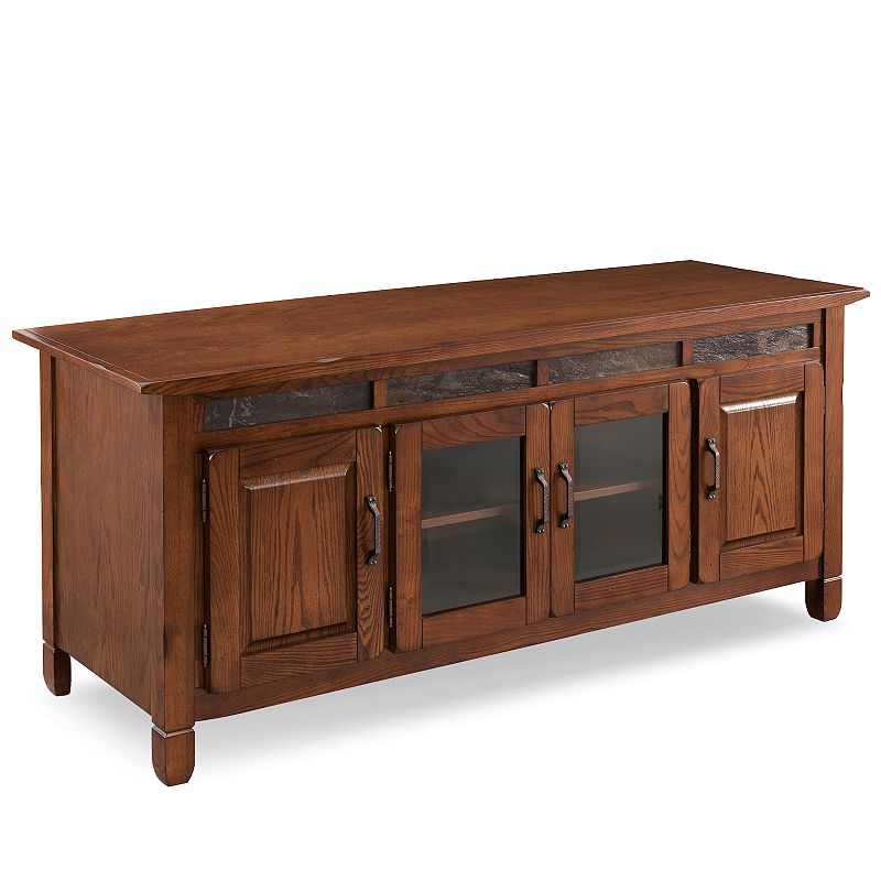 Leick Furniture Rustic Oak 60 TV Console with Slate