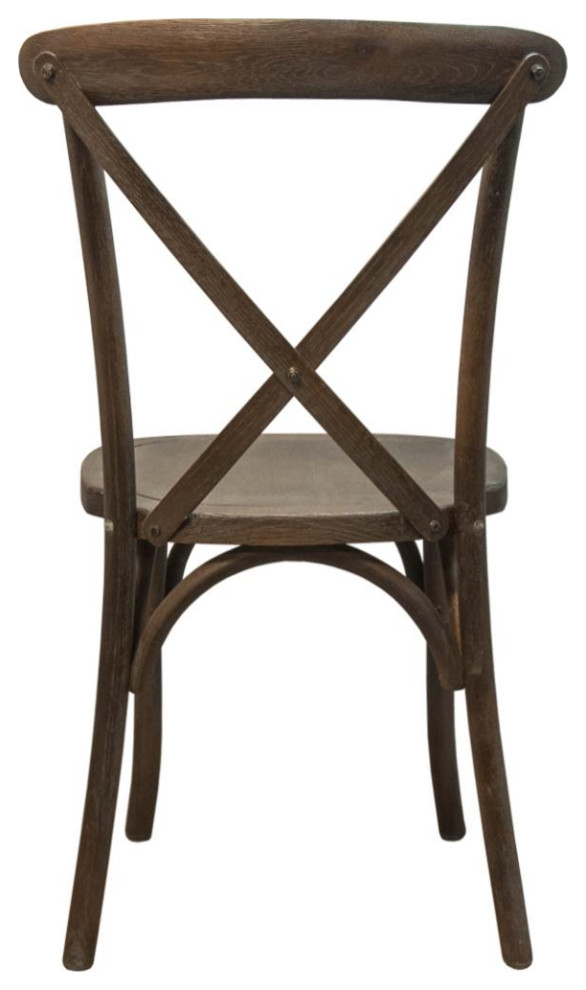 Advantage Dark Driftwood X Back Chair   Contemporary   Dining Chairs   by BisonOffice  Houzz