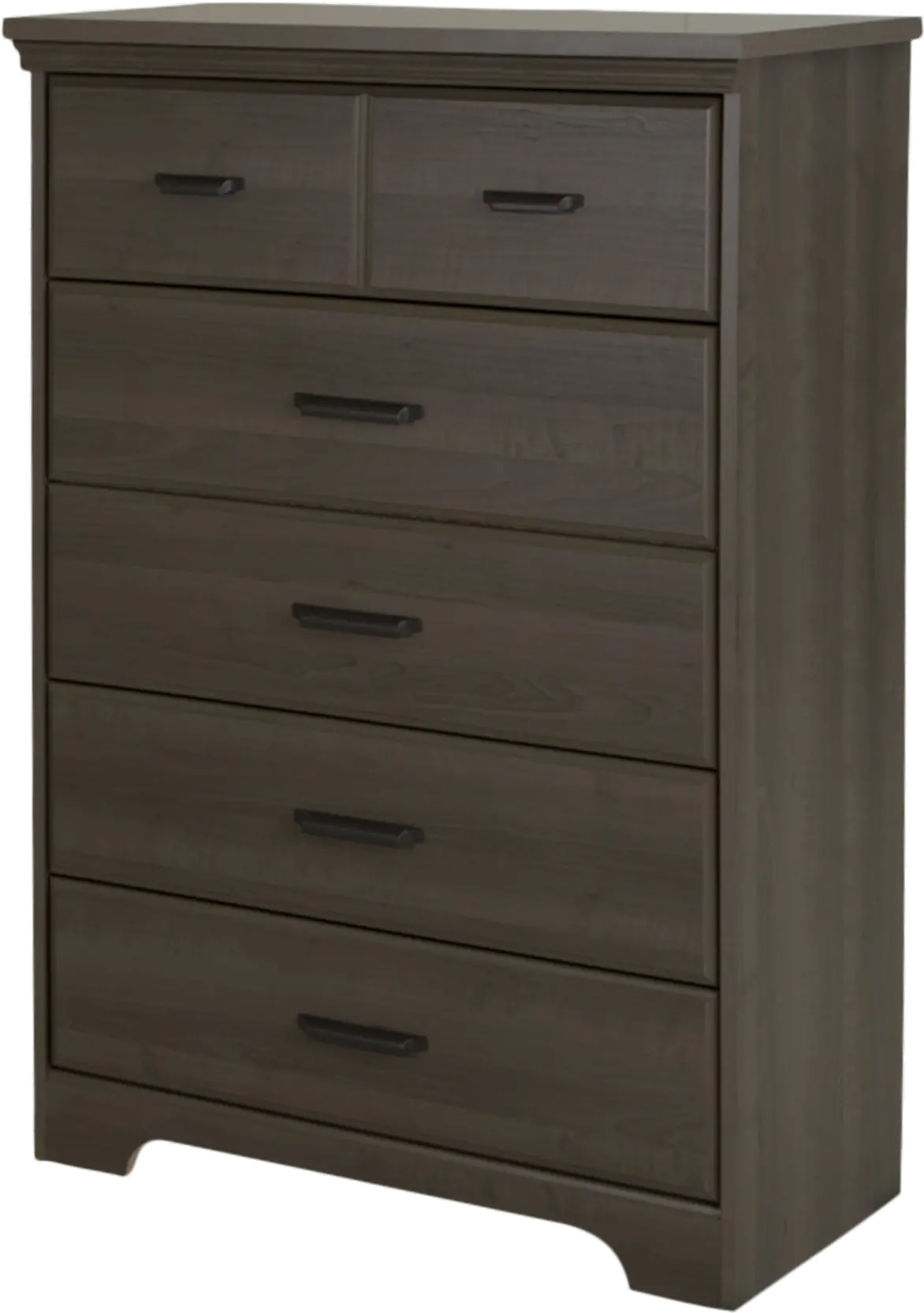 Versa Casual Contemporary Gray Maple 5-Drawer Chest - South Shore