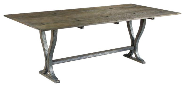 Console WOODBRIDGE ATLAS Trestle Ends Flip Top Napa Solid Oak Fl   Industrial   Console Tables   by EuroLuxHome  Houzz