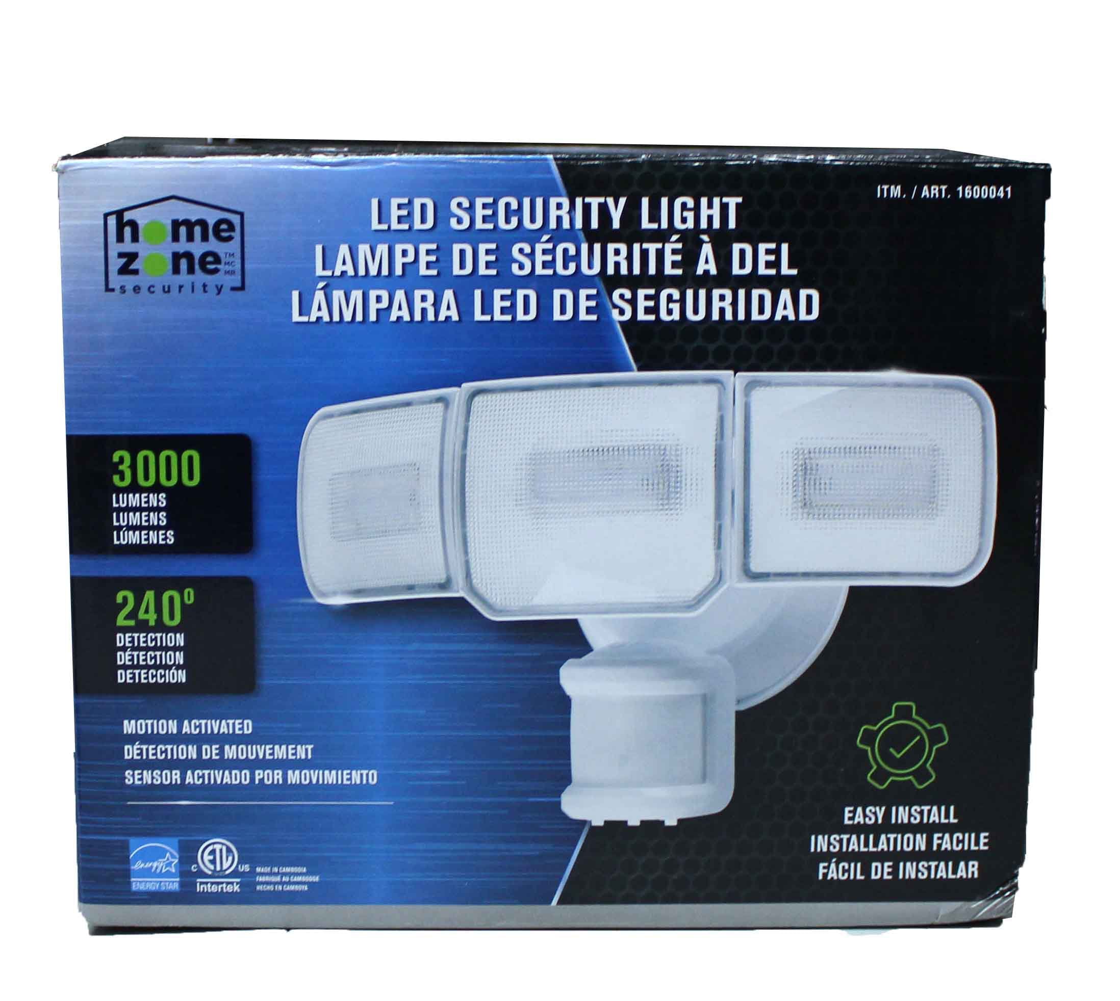 Home Zone LED Security Motion Activated Light 3000 Lumens