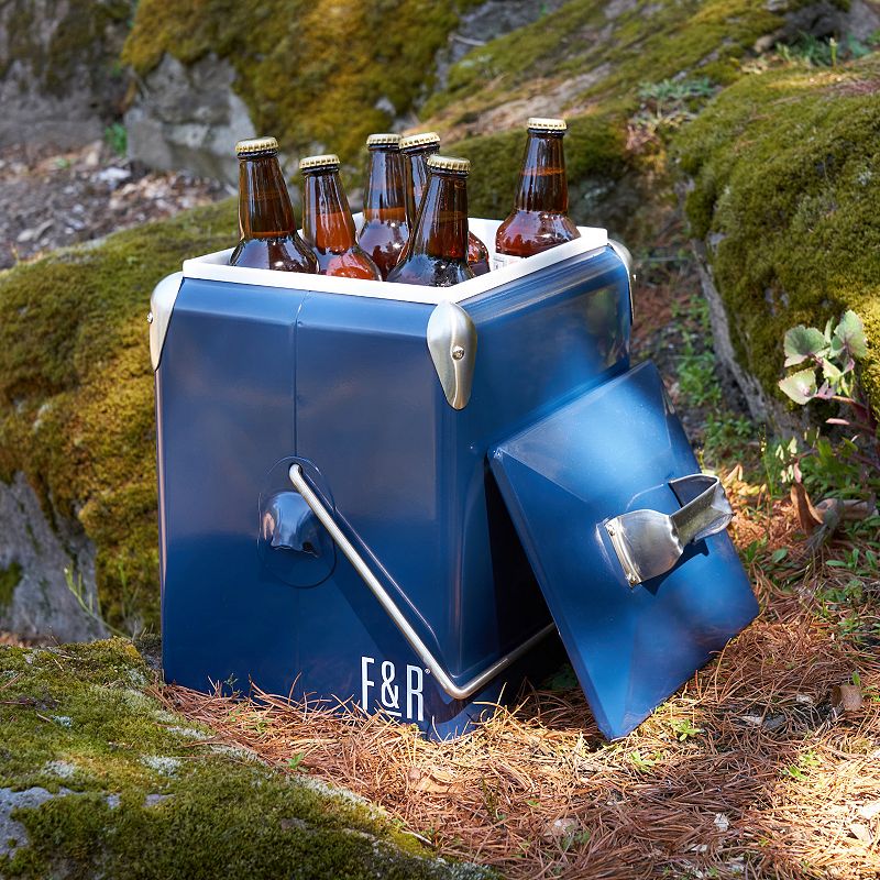 Blue Vintage Metal Cooler by Foster and Rye