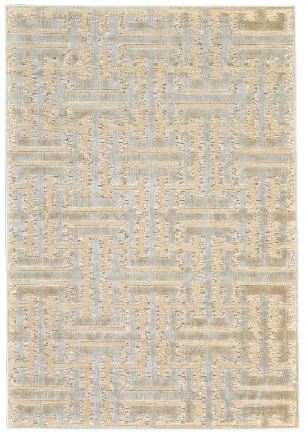 Pellaro Cream and Gray Rug by BD Fine